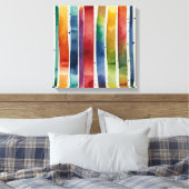 Toile Lignes arc-en-ciel Aquarelle (Insitu(Chambre))