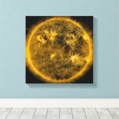 Toile Lignes de champ magnétique sur le Soleil (Insitu (Plancher de Bois))