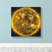 Toile Lignes de champ magnétique sur le Soleil (Insitu (Plancher de Bois))
