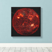 Toile Lignes de champ magnétique sur le Soleil 3 (Insitu (Plancher de Bois))