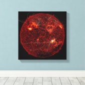 Toile Lignes de champ magnétique sur le Soleil 3 (Insitu (Plancher de Bois))