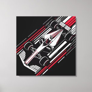 Toile Lignes de vitesse de voiture de course de formule