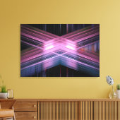 Toile Lignes de vitesse violette traversant le motif (Insitu(Salon))
