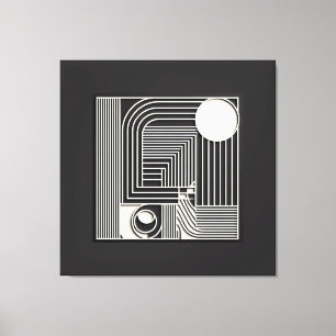 Toile Lignes d'orbite géométriques