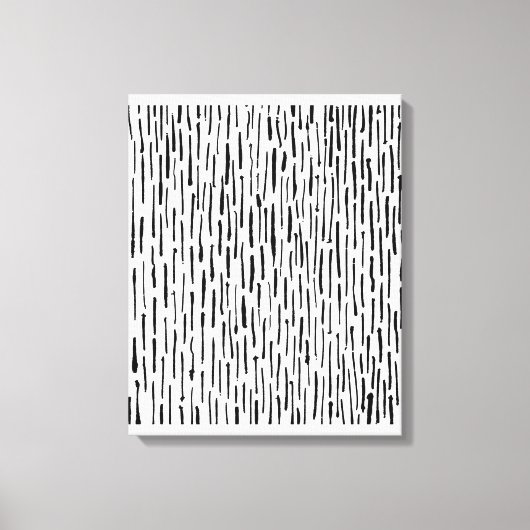 Toile Lignes encrées - Noir sur Blanc (Recto)