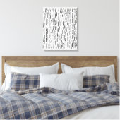 Toile Lignes encrées - Noir sur Blanc (Insitu(Chambre))