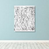 Toile Lignes encrées - Noir sur Blanc (Insitu (Plancher de Bois))