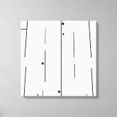 Toile Lignes et points - Minimaliste monochrome (Recto)