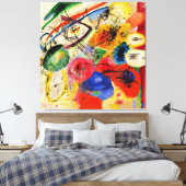 Toile Lignes noires par Kandinsky Stretted Canvas Print (Insitu(Chambre))
