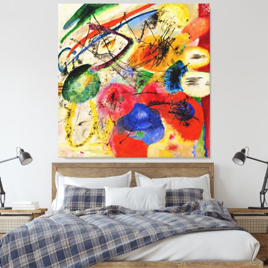 Toile Lignes noires par Kandinsky Stretted Canvas Print (Insitu(Chambre))