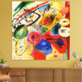 Toile Lignes noires par Kandinsky Stretted Canvas Print (Insitu(Salon))
