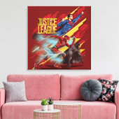 Toile Ligue de Justice | Badge Superman, Flash et Batman (Insitu(Salon))