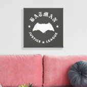 Toile Ligue de Justice | Batman Retro Bat Emblem (Insitu(Salon))