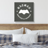 Toile Ligue de Justice | Batman Retro Bat Emblem (Insitu(Chambre))