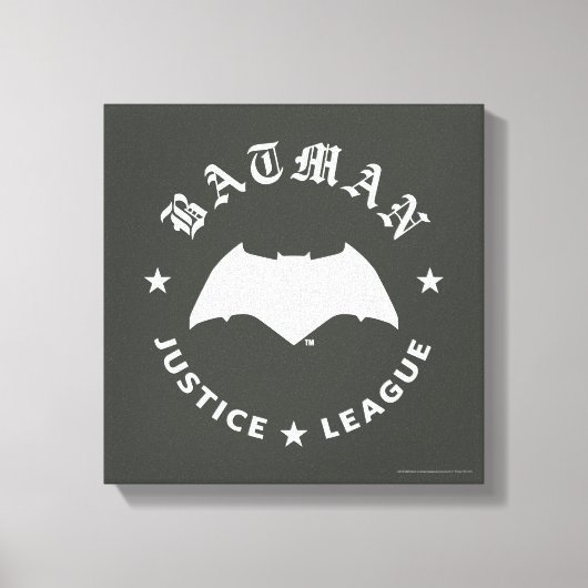 Toile Ligue de Justice | Batman Retro Bat Emblem (Recto)