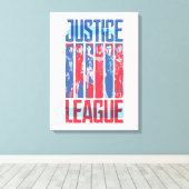 Toile Ligue de Justice | Blue & Red Group Pop Art (Insitu (Plancher de Bois))