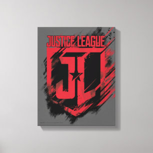 Toile Ligue de Justice Bouclier JL de peinture brossé