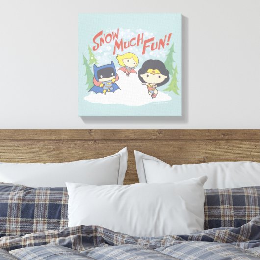 Toile Ligue de Justice Chibi Snowball combat (Insitu(Chambre))