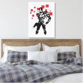Toile Ligue de Justice | Cyborg Digital Noir Pop Art (Insitu(Chambre))