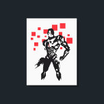 Toile Ligue de Justice | Cyborg Digital Noir Pop Art<br><div class="desc">Découvrez cette bande dessinée de style noir du Cyborg de la Ligue de la Justice,  debout avec son canon cybernétique prêt à l'emploi. Ce graphique noir et blanc est compensé par ses améliorations cybernétiques rouges et ses carrés numériques rouges en arrière - plan.</div>