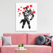 Toile Ligue de Justice | Cyborg Digital Noir Pop Art (Insitu(Salon))