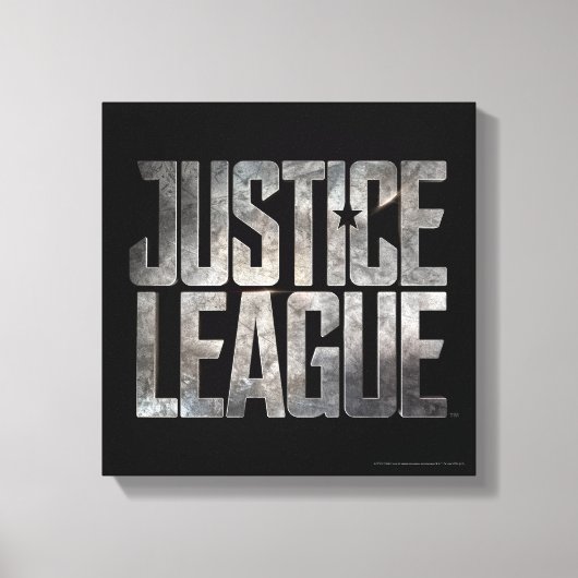 Toile Ligue de Justice | Logo métallique de la Ligue de  (Recto)