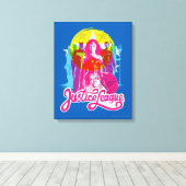 Toile Ligue de Justice | Retro Group & Logo Pop Art (Insitu (Plancher de Bois))