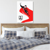 Toile Ligue de Justice | Superman Flying Noir Pop Art (Insitu(Chambre))