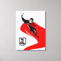 Ligue de Justice | Superman Flying Noir Pop Art