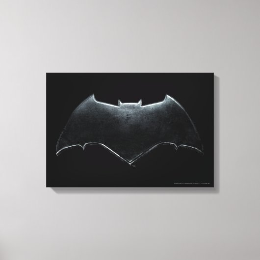 Toile Ligue de Justice | Symbole de batman métallique (Recto)