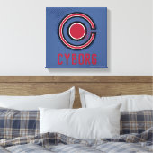 Toile Ligue de Justice | Symbole de cyborg brosse et dem (Insitu(Chambre))