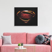 Toile Ligue de Justice | Symbole de superman métallique (Insitu(Salon))