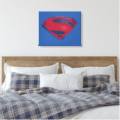Toile Ligue de Justice | Symbole Superman brosse et demi (Insitu(Chambre))