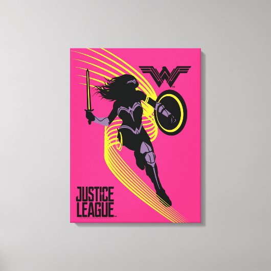 Toile Ligue de Justice | Wonder Woman Icon Silhouette (Recto)