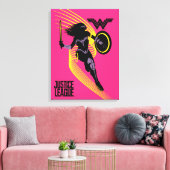 Toile Ligue de Justice | Wonder Woman Icon Silhouette (Insitu(Salon))