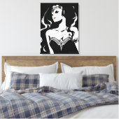 Toile Ligue de Justice | Wonder Woman Noir Pop Art (Insitu(Chambre))