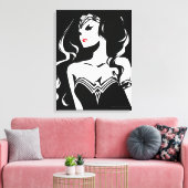Toile Ligue de Justice | Wonder Woman Noir Pop Art (Insitu(Salon))
