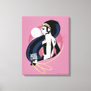 Toile Ligue de Justice   Wonder Woman Profil Pop Art