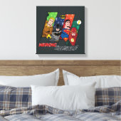 Toile Ligue de la Justice "Vacances héroïques !" (Insitu(Chambre))