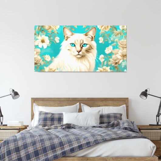 Toile Lilac Lynx Point Siamese Portrait Art (Insitu(Chambre))