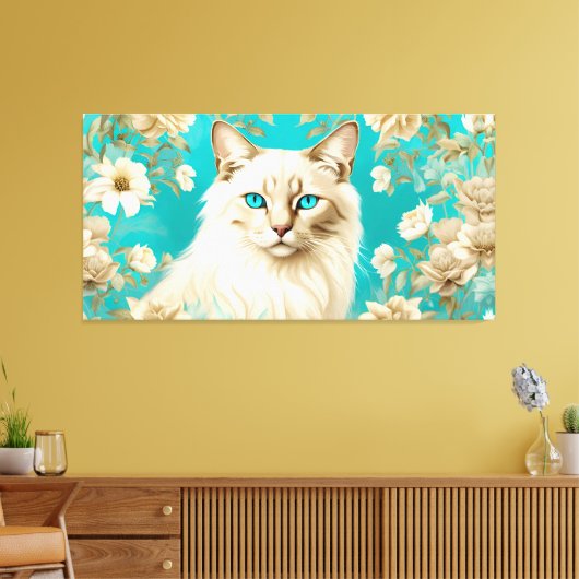 Toile Lilac Lynx Point Siamese Portrait Art (Insitu(Salon))