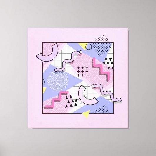 Toile Lilac rose actif des années 80 Memphis (Recto)