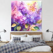 Toile Lilas en aquarelle (Insitu(Chambre))