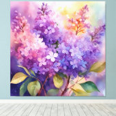 Toile Lilas en aquarelle (Insitu (Plancher de Bois))