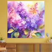 Toile Lilas en aquarelle (Insitu(Salon))