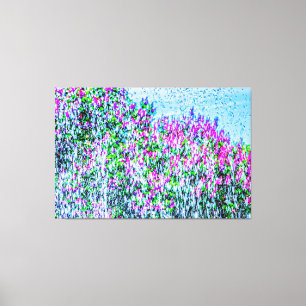 Toile Lilas pourpre, eau de fontaine, ciel bleu