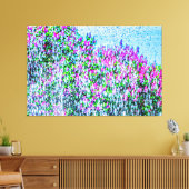 Toile Lilas violets, eau de fontaine, ciel bleu (Insitu(Salon))