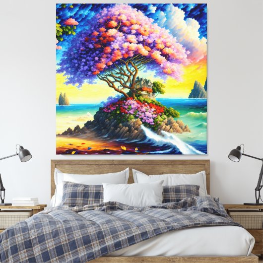 Toile L'île cachée dans l'océan (Insitu(Chambre))