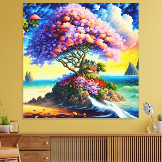 Toile L'île cachée dans l'océan (Insitu(Salon))