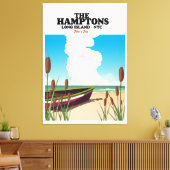 Toile L'île de Hamptons Long NYC, affiche de voyage. (Insitu(Salon))